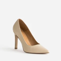Stiletto TEXTO beige en cuir