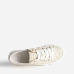 Tennis à plateforme TEXTO beige effet tweed