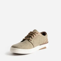 Tennis beige chiné en toile