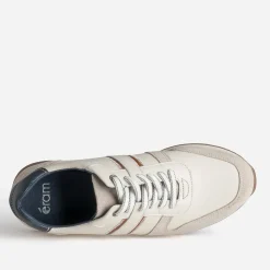 Tennis beige clair et marron bi-matière