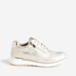 Tennis beige doré perforée