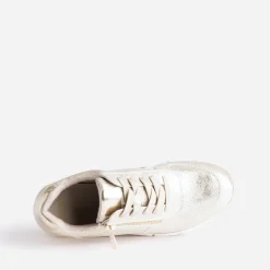 Tennis beige doré perforée