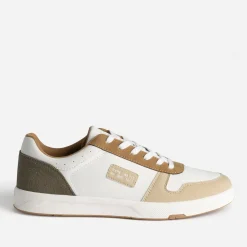Tennis blanche, beige, camel et kaki