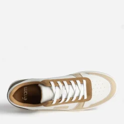 Tennis blanche, beige, camel et kaki