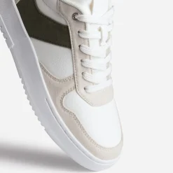 Tennis blanche, beige et kaki