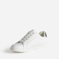 Tennis blanche contrefort marine irisé