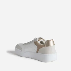 Tennis blanche, grise et beige