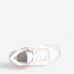 Tennis blanche, rose et grise semelle amovible