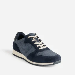 Tennis bleu marine bi matière