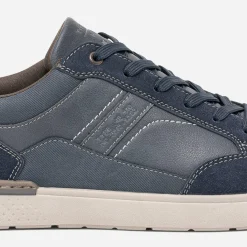 Tennis bleu marine bi matière