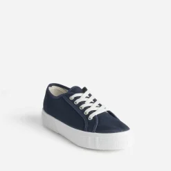 Tennis bleu marine en toile