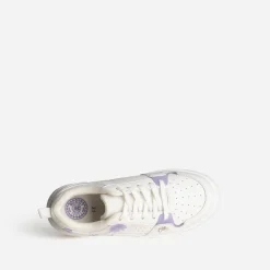 Tennis BUGGY blanche détails fleurs