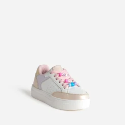 Tennis BUGGY blanche et pastel détails perles