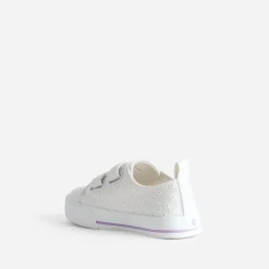 Tennis BUGGY blanche toile broderie anglaise