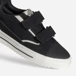 Tennis BUGGY noire en toile détails blancs