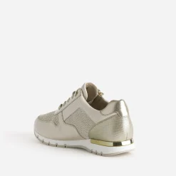 Tennis CAPRICE beige et textile pailleté