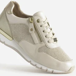 Tennis CAPRICE beige et textile pailleté