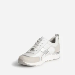 Tennis CAPRICE blanche, grise et argent