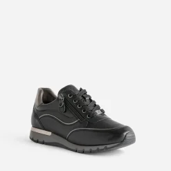 Tennis CAPRICE noire en cuir