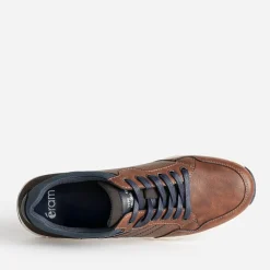 Tennis cognac et bleu marine