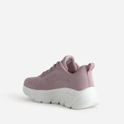 Tennis compensée SKECHERS rose mesh