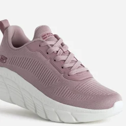 Tennis compensée SKECHERS rose mesh