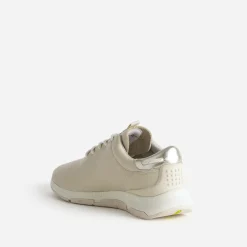 Tennis compensée TBS beige cuir