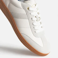 Tennis écrue et grise bi-matière