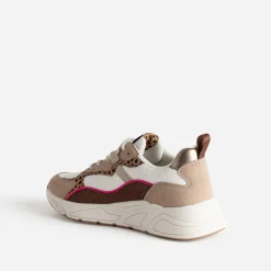 Tennis Dad shoes beige multi-matières