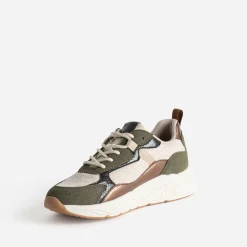 Tennis Dad shoes kaki multi-matières