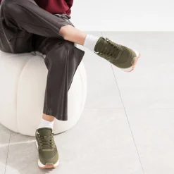 Tennis Dad shoes kaki semelle crantée