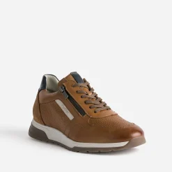 Tennis FLUCHOS camel en cuir