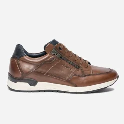 Tennis FLUCHOS marron en cuir avec zip