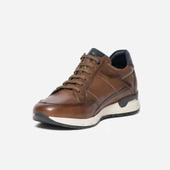 Tennis FLUCHOS marron en cuir avec zip