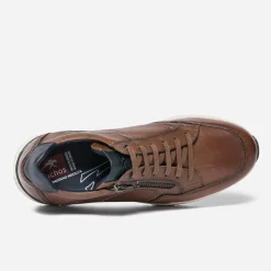 Tennis FLUCHOS marron en cuir avec zip