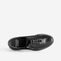 Tennis FRANCE ARNO noire en cuir