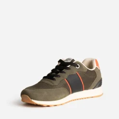 Tennis JACK&JONES kaki, noire et rouge