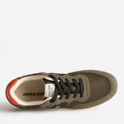 Tennis JACK&JONES kaki, noire et rouge