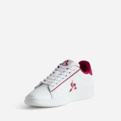 Tennis LE COQ SPORTIF blanc et bordeaux cuir