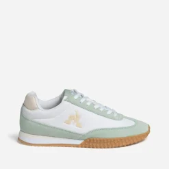 Tennis LE COQ SPORTIF blanche et verte bi-matière