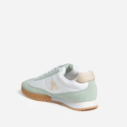 Tennis LE COQ SPORTIF blanche et verte bi-matière