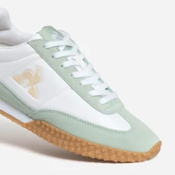 Tennis LE COQ SPORTIF blanche et verte bi-matière