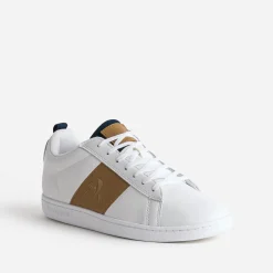 Tennis LE COQ SPORTIF en cuir blanc et camel