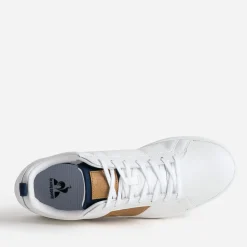 Tennis LE COQ SPORTIF en cuir blanc et camel