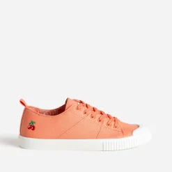 Tennis LE TEMPS DES CERISES corail en toile