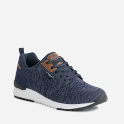 Tennis LEE COOPER marine chiné en mesh