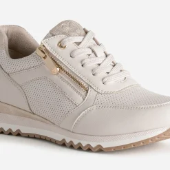 Tennis MARCO TOZZI beige clair perforée