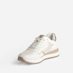 Tennis MARCO TOZZI blanche et dorée