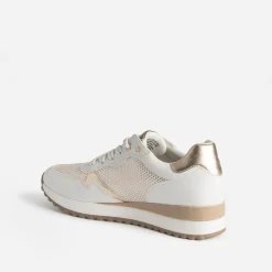 Tennis MARCO TOZZI blanche et dorée