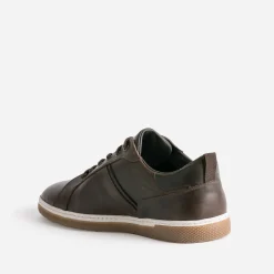 Tennis marron en cuir